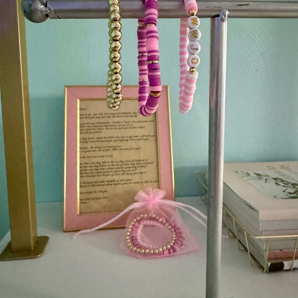 WWJD Multicolor Clay Christian Faith Jewelery Jesus Bracelet Stack Pastel Heishi